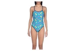 Swimsuit One Piece ARENA NEON LIGHTS REVERSIBLE Black Multi-colors
