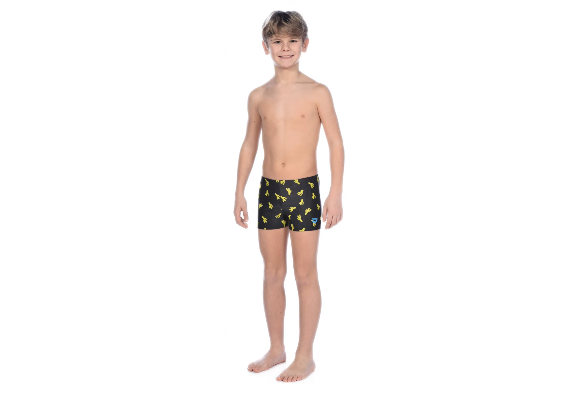Arena Boy's Short Cactus Black Yellow 3 Arena Boy's Short Cactus Black Yellow