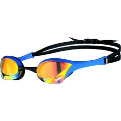 Arena Cobra Ultra Swipe Mirror Swimming Goggle - Yellow Copper - Blue