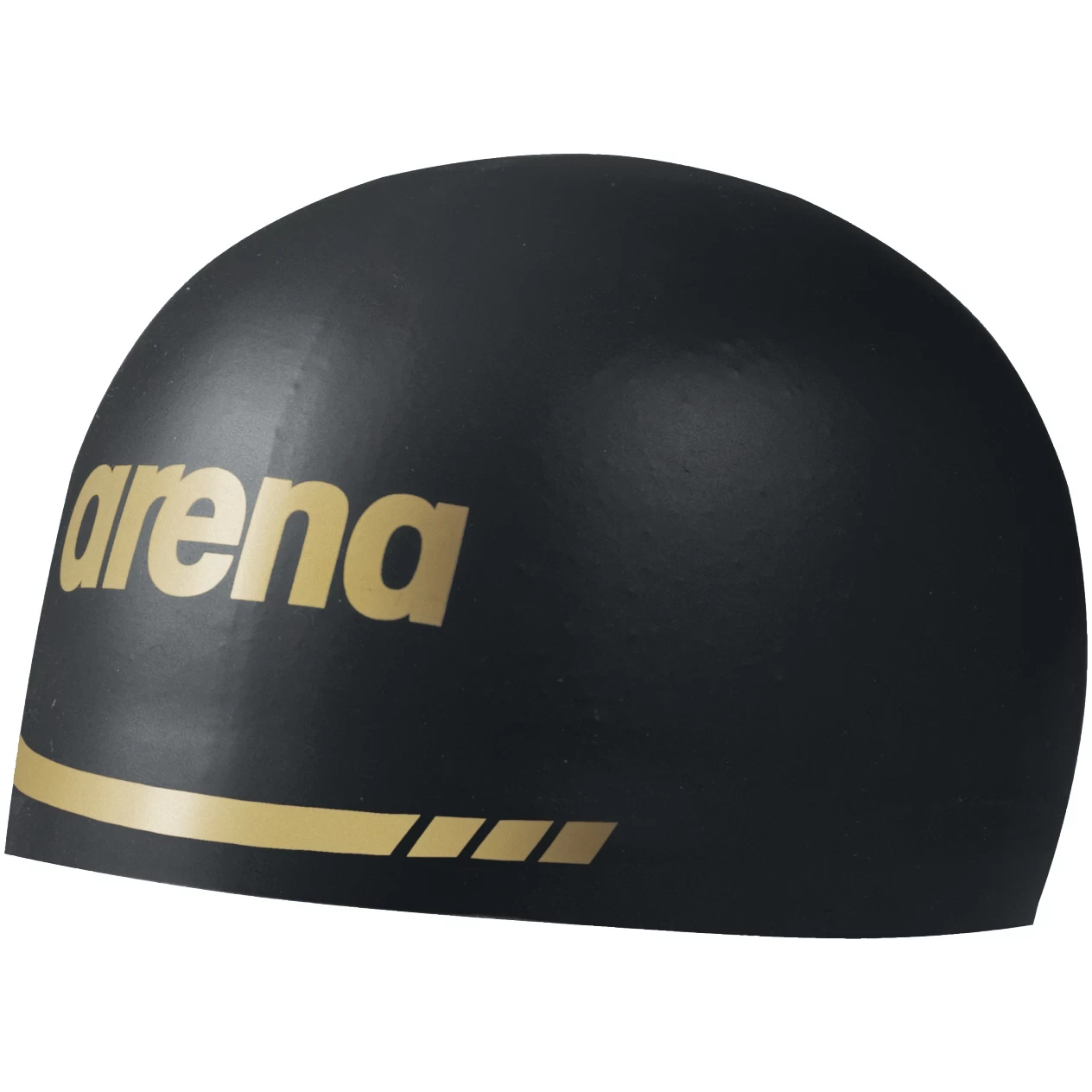 Arena 3D Soft Swim Cap - Black/Gold 3 Arena 3D Soft Swim Cap - Black/Gold