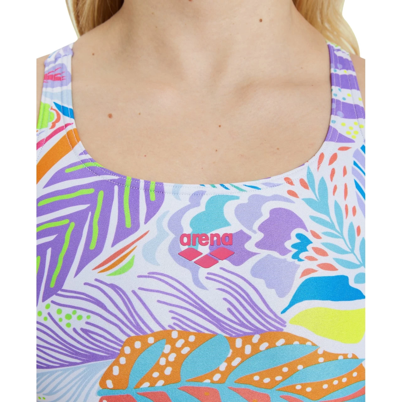 Arena Allover Swim Pro Back Swimsuit Women - White Multi 10 Arena Allover Swim Pro Back Swimsuit Women - White Multi - Image 8