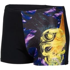 Arena Crazy Placement Swim Shorts Boys - Black-Multi