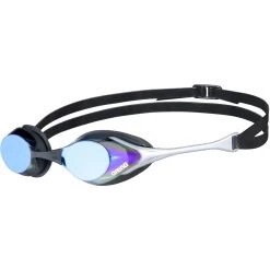 Arena Cobra Swipe Mirror Swimming Goggles - Blue - Silver