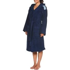 Arena Core Soft Bathrobe - Navy White -Arena Shop arena core soft robe navy white 7 975470