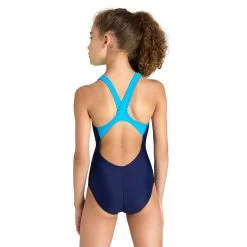 Arena Feel Parrot V Back Swimsuit Girls - Navy/Turquoise -Arena Shop arena feel girls parrot v back swimsuit navy turquoise 6 1363739