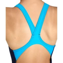 Arena Feel Parrot V Back Swimsuit Girls - Navy/Turquoise -Arena Shop arena feel girls parrot v back swimsuit navy turquoise 9 1363743