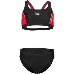 Arena Feel Thrice Bikini Girls - Black/Anguria/White -Arena Shop arena feel girls thrice bikini black anguria white 3 1379917