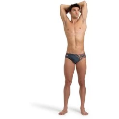 Arena Feel Branch Swim Briefs Men - Asphalt -Arena Shop arena feel mens branch swim briefs asphalt 7 1363652