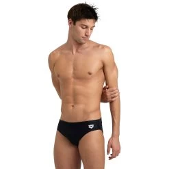 Arena Feel Overlap Swim Briefs Men - Black/White Multi -Arena Shop arena feel mens overlap swim briefs black white multi 5 1363993