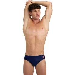 Arena Feel Overlap Swim Briefs Men - Navy/Fluo Red Multi -Arena Shop arena feel mens overlap swim briefs navy fluo red multi 5 1364017