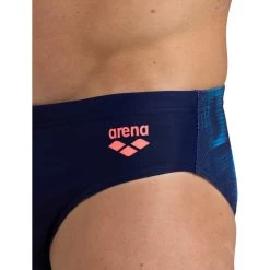 Arena Feel Overlap Swim Briefs Men - Navy/Fluo Red Multi -Arena Shop arena feel mens overlap swim briefs navy fluo red multi 8 1364020
