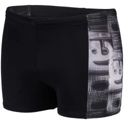 Arena Feel Overlap Swim Shorts Men - Black/White Multi