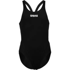 Arena Team Solid Swim Tech Swimsuit Girls - Black-White -Arena Shop arena girls team swimsuit swim tech solid black white 3 1250691