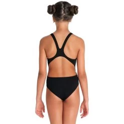 Arena Team Solid Swim Tech Swimsuit Girls - Black-White -Arena Shop arena girls team swimsuit swim tech solid black white 6 1250694