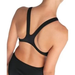 Arena Team Solid Swim Tech Swimsuit Girls - Black-White -Arena Shop arena girls team swimsuit swim tech solid black white 9 1250697