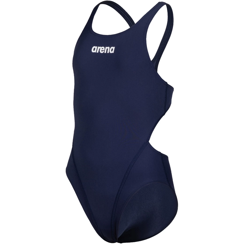 Arena Team Solid Swim Tech Swimsuit Girls - Navy-White 3 Arena Team Solid Swim Tech Swimsuit Girls - Navy-White
