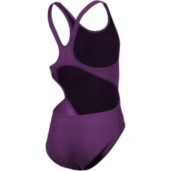Arena Team Solid Swim Tech Swimsuit Girls - Plum-White -Arena Shop arena girls team swimsuit swim tech solid plum white 2 1250709