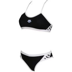 Arena Icons Cross Back Solid Bikini Women - Black-White