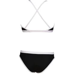 Arena Icons Cross Back Solid Bikini Women - Black-White -Arena Shop arena icons cross back solid women bikini black white 4 1121576