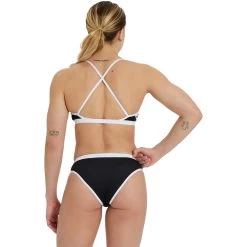 Arena Icons Cross Back Solid Bikini Women - Black-White -Arena Shop arena icons cross back solid women bikini black white 6 1121578