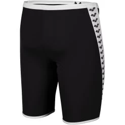Arena Icons Solid Jammer Men - Black-White -Arena Shop arena icons solid swim jammer black white 2 1251024