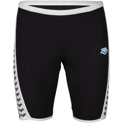 Arena Icons Solid Jammer Men - Black-White -Arena Shop arena icons solid swim jammer black white 3 1251025