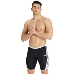 Arena Icons Solid Jammer Men - Black-White -Arena Shop arena icons solid swim jammer black white 5 1251027