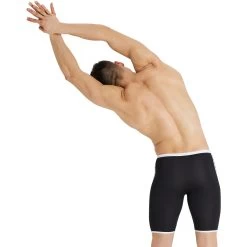 Arena Icons Solid Jammer Men - Black-White -Arena Shop arena icons solid swim jammer black white 6 1251028