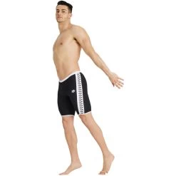 Arena Icons Solid Jammer Men - Black-White -Arena Shop arena icons solid swim jammer black white 7 1251029