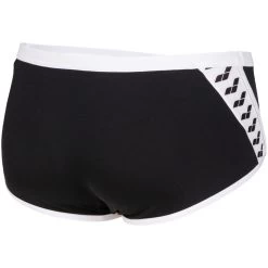Arena Icons Solid Low-Waist Swim Shorts Men - Black-White -Arena Shop arena icons solid swim low waist short black white 2 1251069