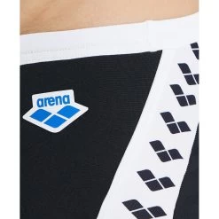 Arena Icons Solid Low-Waist Swim Shorts Men - Black-White -Arena Shop arena icons solid swim low waist short black white 8 1251076