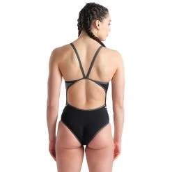 Arena Icons Panel Super Fly Back Swimsuit Women - Black-Asphalt-Ardesia -Arena Shop arena icons super fly back panel damen badeanzug model black asphalt ardesia 2 1261340