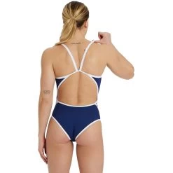 Arena Icons Super Fly Back Solid Swimsuit Women - Navy-White -Arena Shop arena icons super fly back solid women swimsuit navy white 6 1121662