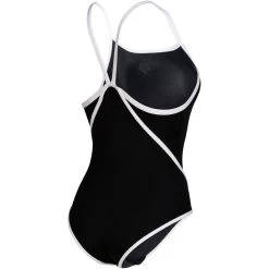 Arena Icons Super Free Back Swimsuit Women - Black-White -Arena Shop arena icons super free back solid women swimsuit black white 2 1252539