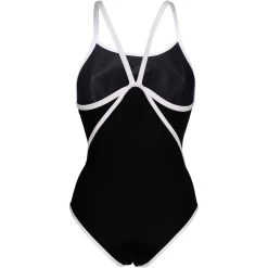 Arena Icons Super Free Back Swimsuit Women - Black-White -Arena Shop arena icons super free back solid women swimsuit black white 4 1252543