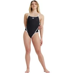 Arena Icons Super Free Back Swimsuit Women - Black-White -Arena Shop arena icons super free back solid women swimsuit black white 7 1252546