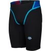 Arena Performance Icons Panel Swim Jammer Men - Black/Neon Blue/Red Fandango/Turquoise -Arena Shop arena mens icons swim jammer panel black neon blue red fandango turquoise 3 1512897