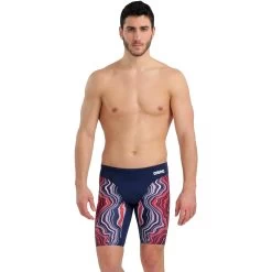 Arena Marbled Jammers Men - Navy-Red Multi -Arena Shop arena mens marbled jammers model navy red multi 1 1262020