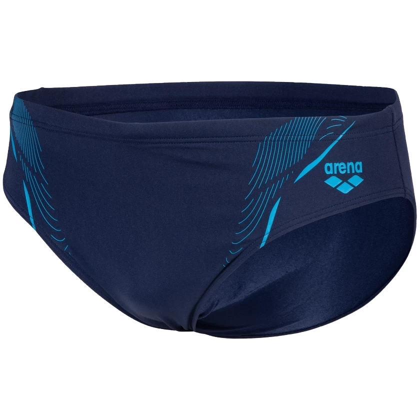 Arena Performance Graphic Swim Briefs Men - Navy/Turquoise 3 Arena Performance Graphic Swim Briefs Men - Navy/Turquoise