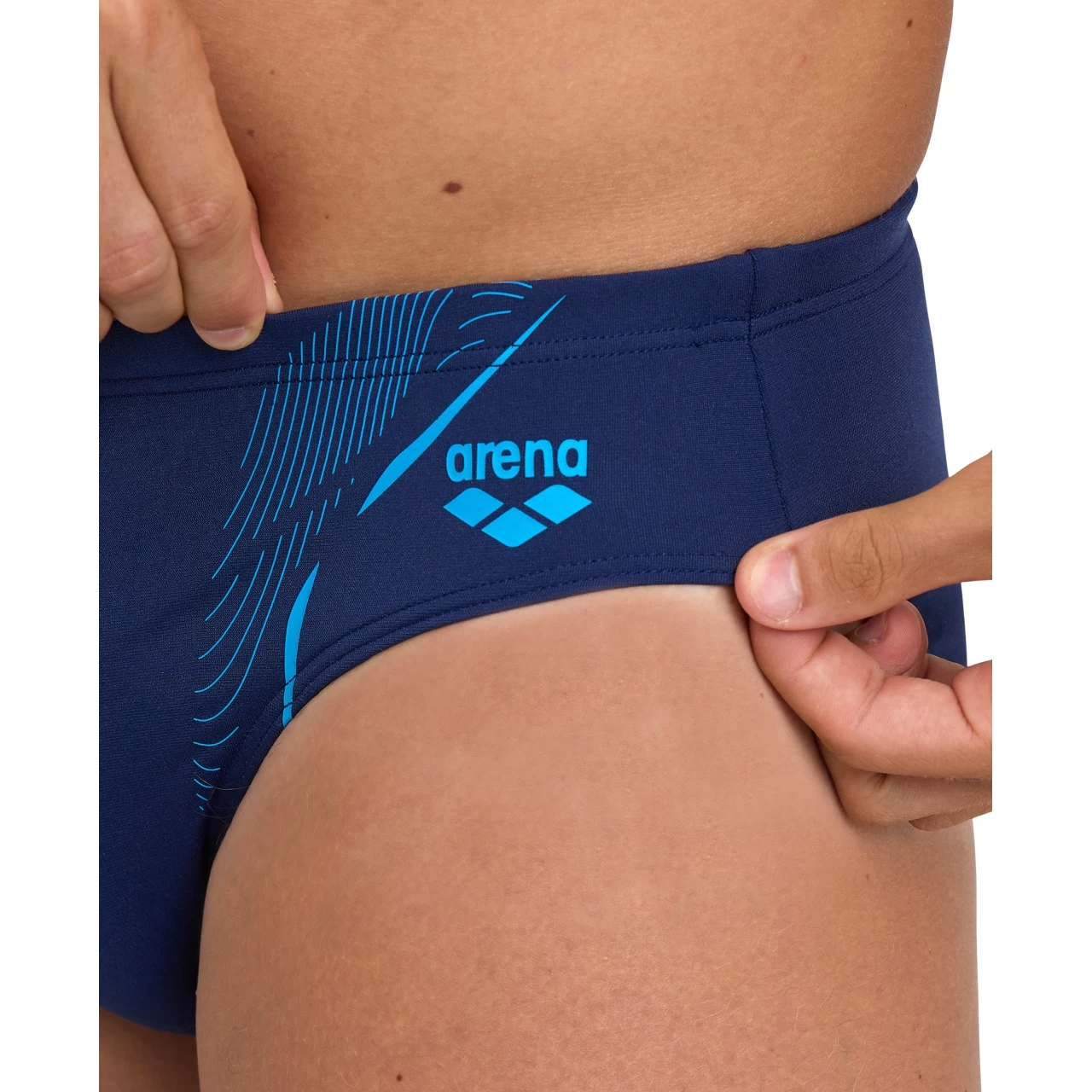 Arena Performance Graphic Swim Briefs Men - Navy/Turquoise 10 Arena Performance Graphic Swim Briefs Men - Navy/Turquoise - Image 8