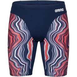 Arena Marbled Jammers Men - Navy-Red Multi -Arena Shop arena mens swim jammer marbled navy red multi 3 1251250