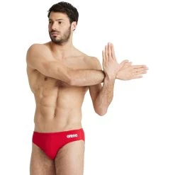 Arena Team Solid Swim Briefs Men - Red-White -Arena Shop arena mens team swim briefs solid red white 4 1251343