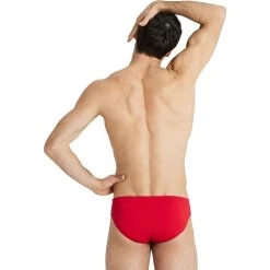 Arena Team Solid Swim Briefs Men - Red-White -Arena Shop arena mens team swim briefs solid red white 5 1251344