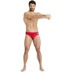 Arena Team Solid Swim Briefs Men - Red-White -Arena Shop arena mens team swim briefs solid red white 6 1251345