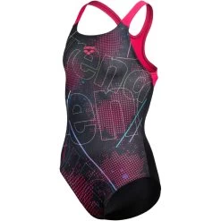 Arena Performance Galactics Swim Pro Back Swimsuit Girls - Black/Freak Rose