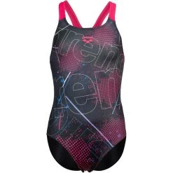 Arena Performance Galactics Swim Pro Back Swimsuit Girls - Black/Freak Rose -Arena Shop arena performance girls galactics swim pro back swimsuit black freak rose 3 1363802