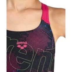 Arena Performance Galactics Swim Pro Back Swimsuit Girls - Black/Freak Rose -Arena Shop arena performance girls galactics swim pro back swimsuit black freak rose 8 1363807