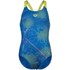 Arena Performance Galactics Swim Pro Back Swimsuit Girls - Royal/Soft Green -Arena Shop arena performance girls galactics swim pro back swimsuit royal soft green 3 1363793