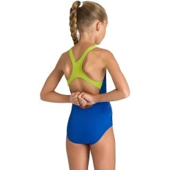 Arena Performance Galactics Swim Pro Back Swimsuit Girls - Royal/Soft Green -Arena Shop arena performance girls galactics swim pro back swimsuit royal soft green 6 1363796