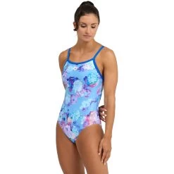 Arena Performance Spring Garden Light Drop Back Swimsuit Women - Royal/Royal Multi -Arena Shop arena performance womens spring garden light drop back swimsuit royal royal multi 5 1364935